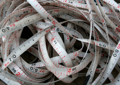 Tangled measuring tape