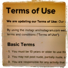 Instagram terms of use