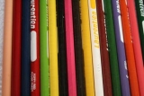 Pencil crayons in many colours